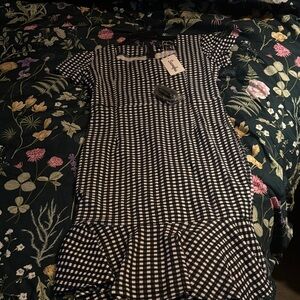 Sweet Pea Black and White Checkered Dress
